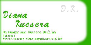 diana kucsera business card